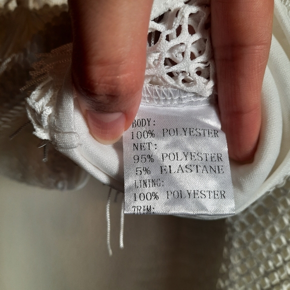 Nasty Gal Catch Me If You Can Fisnet Sequin Tassel Crop Top White - Picture 10 of 15